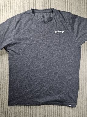 Birddogs T-shirt Mens Large Logo Short Sleeve Crewneck Gray
